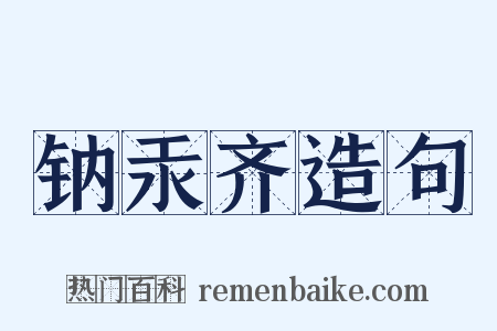钠汞齐造句是什么意思的图片